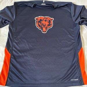Majestic Chicago Bears Navy and Orange Cool Base T-Shirt